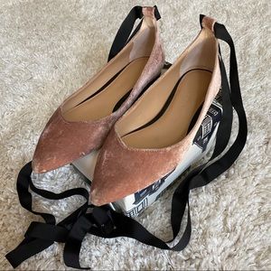 Banana Republic Dusty Rose Ribbon Tie Ballet Flats